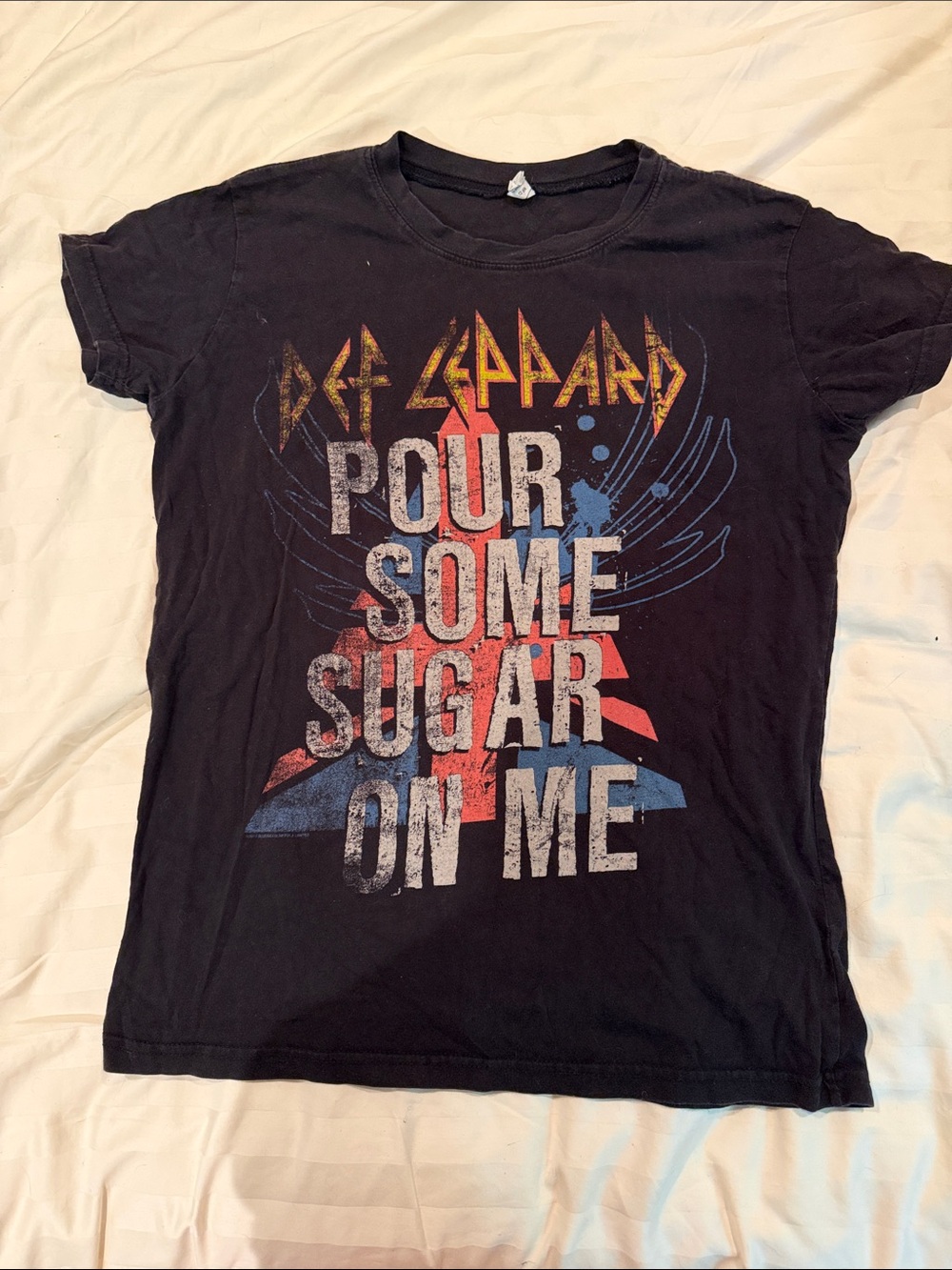 Def Leppard Graphic Tee- Pour Some Sugar On Me' Black